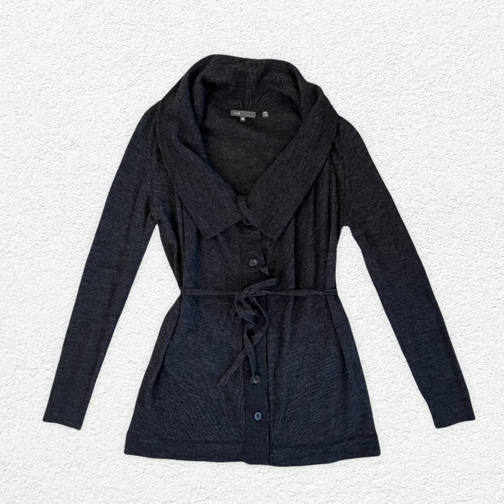 🖤 EUC🖤 VINCE Charcoal Cashmere Drape Cardigan
